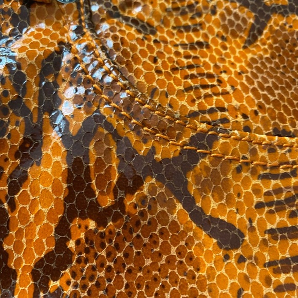 GRLFRND Snakeskin print Straight leather pants - Picture 8 of 14